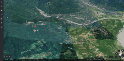 崩塌地位置  (TWD97座標：X283598 , Y2595780)